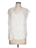 Dear John White Sleeveless Blouse Size L - photo 1