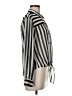Forever 21 100% Polyester Stripes Silver Long Sleeve Blouse Size M - photo 4