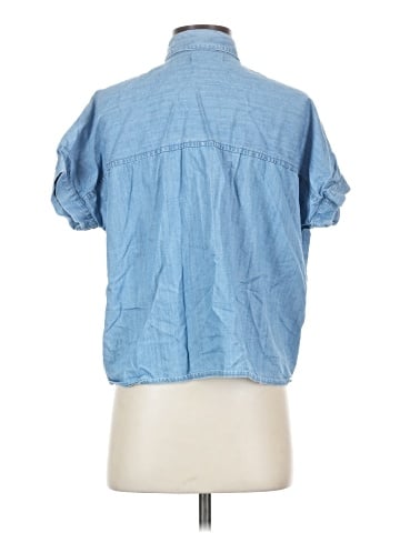 Madewell Denim Short-Sleeve Tie-Front Shirt (view 2)