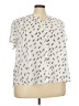 Fun2Fun 100% Polyester Print Ivory Short Sleeve Blouse Size 3X - photo 1