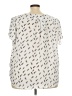 Fun2Fun 100% Polyester Print Ivory Short Sleeve Blouse Size 3X - photo 2