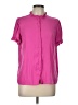 T Tahari 100% Polyester Pink Short Sleeve Blouse Size L - photo 1