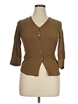 Paper White 3/4 Sleeve Silk Top