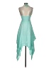 Unbranded Teal Cocktail Dress Size P (estimated, petite) - photo 2