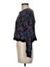 Karin Stevens 100% Rayon Paisley Multi Color Black Long Sleeve Top Size 8 - photo 5