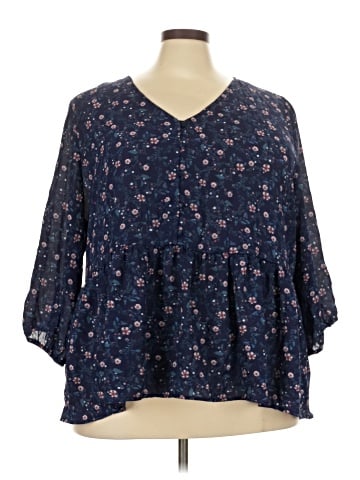 Bobeau 3/4 Sleeve Blouse (view 1)