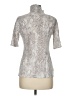 Ann Taylor Silver Short Sleeve Turtleneck Size M - photo 2