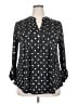 Cocomo Polka Dots Black Long Sleeve Blouse Size 2X - photo 1