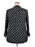 Cocomo Polka Dots Black Long Sleeve Blouse Size 2X - photo 2