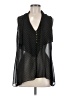 Hayley Matthews Polka Dots Black Sleeveless Blouse Size M - photo 1