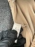 Unbranded 100% Polyester Solid Tan Casual Pants Size L - photo 4