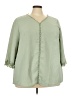 Unbranded Green 3/4 Sleeve Blouse Size 4X - photo 1