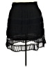 Claudia Richard 100% Polyester Solid Black Casual Skirt Size L - photo 2