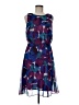 Liz Claiborne 100% Polyester Print Blue Cocktail Dress Size 6 - photo 1