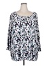 Croft & Barrow Silver 3/4 Sleeve Blouse Size 2X - photo 1