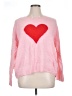 Vince Camuto Hearts Pink Pullover Sweater Size XL - photo 1