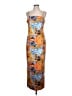 Shein Print Orange Cocktail Dress Size 12 - photo 1