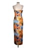 Shein Print Orange Cocktail Dress Size 12 - photo 2