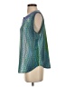 Liz Claiborne 100% Polyester Green Sleeveless Blouse Size L (petite) - photo 5