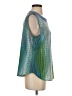 Liz Claiborne 100% Polyester Green Sleeveless Blouse Size L (petite) - photo 4
