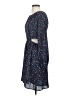 Aqua 100% Polyester Print Blue Casual Dress Size S - photo 5