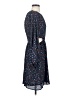 Aqua 100% Polyester Print Blue Casual Dress Size S - photo 4