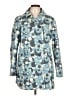 Boden 100% Cotton Print Blue Trenchcoat Size L (estimated) - photo 1
