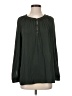 14th & Union 100% Polyester Green Long Sleeve Blouse Size S - photo 1