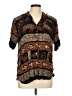 Assorted Brands 100% Rayon Animal Print Brown Short Sleeve Blouse Size L - photo 1
