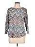Absolutely Famous Chevron-herringbone Silver Pullover Sweater Size L - photo 1