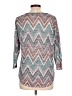 Absolutely Famous Chevron-herringbone Silver Pullover Sweater Size L - photo 2