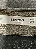 Mango 100% Polyester Metallic Metallic Silver Faux Leather Skirt Size M - photo 4