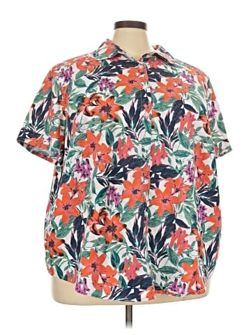 Roaman's Short Sleeve Button-Down Shirt (view 1)