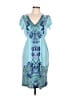 Apt. 9 Paisley Blue Casual Dress Size M - photo 1