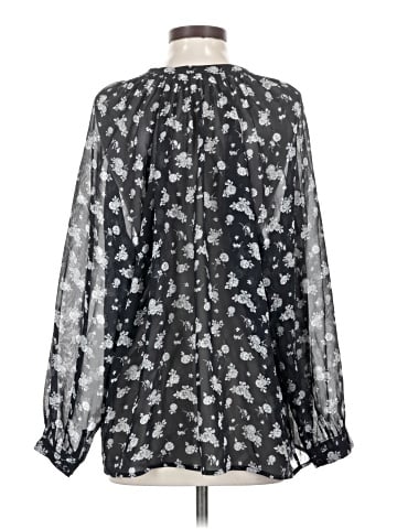 Vince. Long Sleeve Silk Top (view 2)