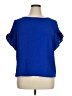 Fashion 100% Polyester Blue Short Sleeve Blouse Size XL - photo 1