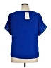 Fashion 100% Polyester Blue Short Sleeve Blouse Size XL - photo 2