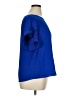 Fashion 100% Polyester Blue Short Sleeve Blouse Size XL - photo 4
