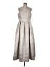 Alex Evenings Metallic Gray Silver Cocktail Dress Size 12 - photo 1