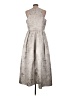 Alex Evenings Metallic Gray Silver Cocktail Dress Size 12 - photo 2