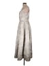 Alex Evenings Metallic Gray Silver Cocktail Dress Size 12 - photo 5