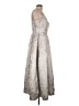 Alex Evenings Metallic Gray Silver Cocktail Dress Size 12 - photo 4