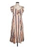 Leith 100% Rayon Stripes Tan Casual Dress Size L - photo 1