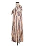 Leith 100% Rayon Stripes Tan Casual Dress Size L - photo 5