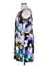 Perceptions Print Purple Casual Dress Size 16 - photo 5