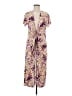 Halogen Paisley Purple Casual Dress Size M - photo 1