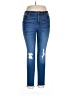 a.n.a. A New Approach Hearts Blue Jeans Size 10 - photo 1