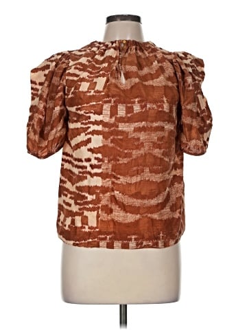 Ulla Johnson Short Sleeve Silk Top (view 1)