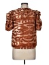 Ulla Johnson 100% Silk Brown Short Sleeve Silk Top Size 6 - photo 1