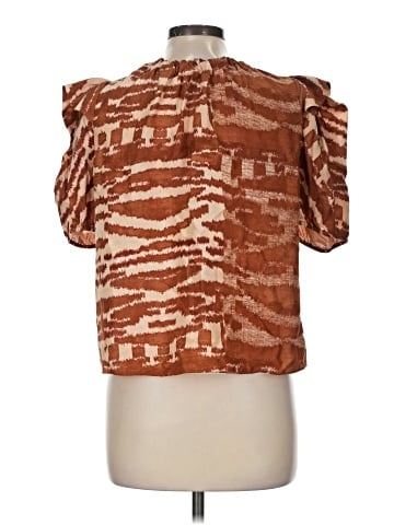 Ulla Johnson Short Sleeve Silk Top (view 2)